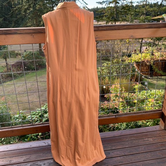 Bridgewater Taupe Sleeveless Button Front Maxi Dress - Picture 5 of 7
